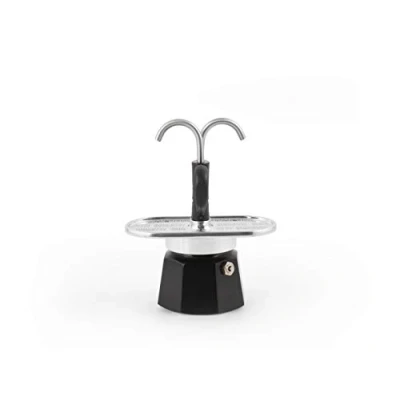 Bild av Bialetti Mini Express Kandinsky: Mokasetet Innehåller Kaffebryggare 2 Koppar (90 Ml) + Koppar, Röd, Aluminium