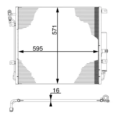 Bild av Kondensor, klimatanläggning Mahle AC 759 000S