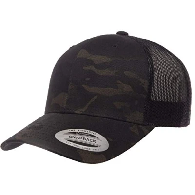 Bild av Yupoong Yp Classics MULTICAM retro truckerkeps, SVART, one size