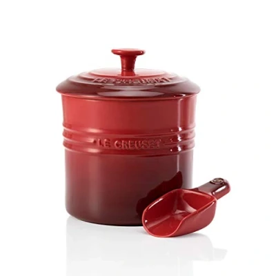 Bild av Le Creuset Djurfoderbehållare med spade, 12,6 x 19 cm, 1,9 l, diskmaskinssäker, körsbärsröd, 61402170600099