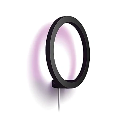 Bild av Philips Hue Sana svart: Vägglampa, White and Color, Zigbee &amp; BT, röststyrning via Amazon Alexa, Google Home, Siri