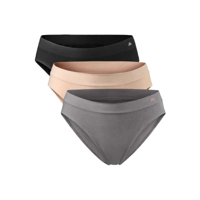 Bild av Danish Endurance Seamless 3 PACK Briefs, Storlek: XL, Multicolor black dark grey nude beige
