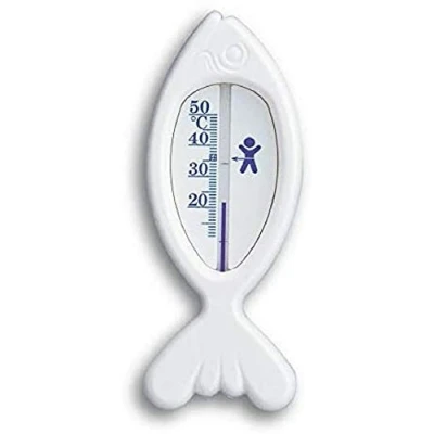 Bild av TFA Dostmann fisk analog badtermometer 14,3017.02, ökar badkomforten, BPA fri, vit, L 59 x B 14 H 145 mm
