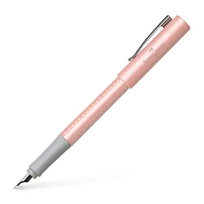 Bild av Faber Castell 140985 Reservoarpenna Grip Pearl Edition, fjäder M, rosé, 1 st