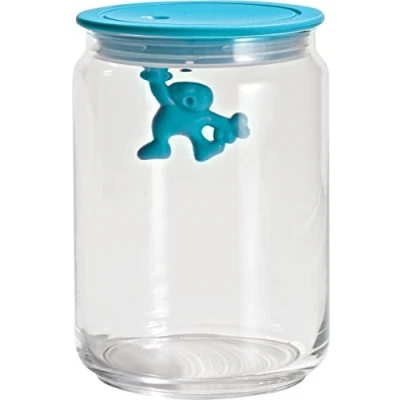 Bild av Alessi Storage Jar Gianni A Little Man Holding On Tight 900 ml Blue