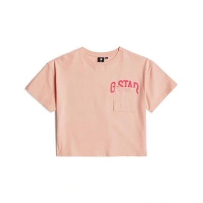 Bild av G STAR flickor s lös crop T shirt, Rosa (Evening Sand D25562 01 g938), 12 år
