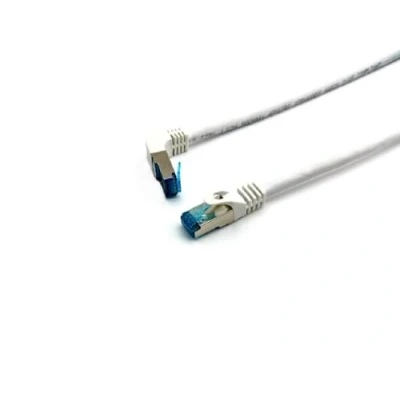Bild av Equip 605800 Cat.6A S/FTP patchkabel, vinklad till rak kontakt, 1,0 m, vit
