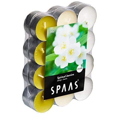 Bild av Spaas 24 Scented Tealights Assorted Colours, ± 4.5 Hours, Spiritual Jasmine
