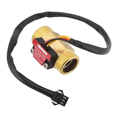 Bild av 1 Styck Turbin Vattenflödesmätare Flödessensor G1/2&#039;&#039; Elektrisk Magnetisk Mässing Inline Hall Switch hangänga 25L/min