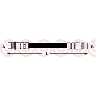 Bild av BREMBO T 68 017 Flexible De Frein 280 F10X1 RENAULT: 19 I 3/5 portes, PEUGEOT: Partner Combispace, Van, CITROËN: Xsara Picasso