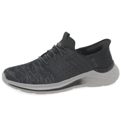 Bild av Skechers herr Garner Newick Slip On, Svart textil syntetisk, 40 EU
