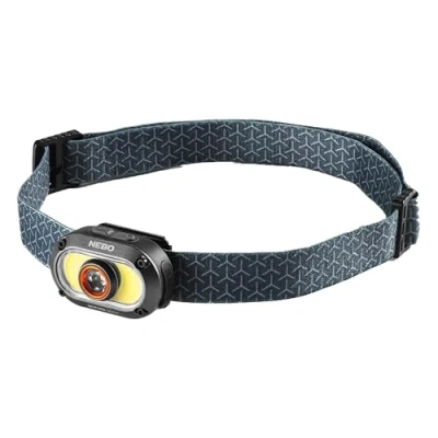 Bild av NEBO MYCRO 500+ pannlampa för löpare uppladdningsbar och vattentålig med spot strålkastare rem utomhusaktiviteter, svart (NEB HLP 1005 G)