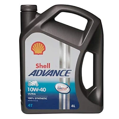 Bild av Shell Advance 4T Ultra 10W 40 4L Motor Cycle 4 Stroke Engine Oil Fully Synthetic