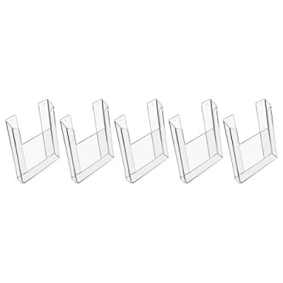 Bild av HMF 46843 väggbroschyrhållare av akryl 5 stycken DIN A4 stående format transparent
