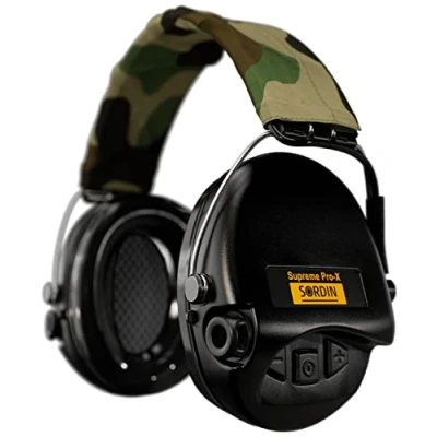 Bild av Sordin Pro X Hörselskydd i kapselformr 75302 X/CT 02 G S EN 352 Gelkudde, Camo tejp &amp; svarta kapslar