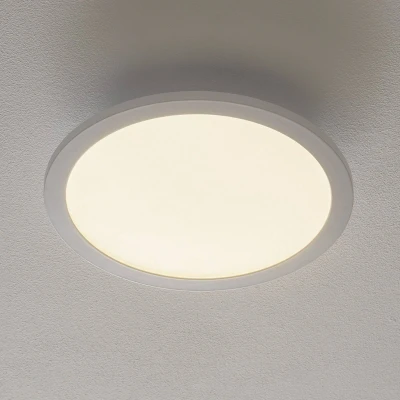 Bild av EGLO ansluter LED taklampa SARSINA C panel, smart hem taklampa, material: aluminium, plast, färg: vit, x 30 cm, inkl fjärrkontroll, dimbar, vit och färger justerbar