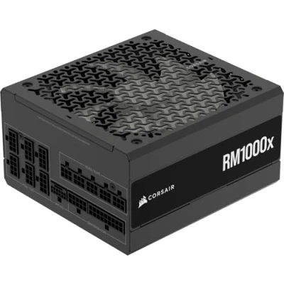Bild av CORSAIR RM1000x Helt Modulärt ATX Strömaggregat Med Låg Ljudnivå 3.1 Kompatibel PCIe 5.1 Stöd Cybenetics Gold Effektivitet Inbyggd 12V 2x6 Kontakt Svart
