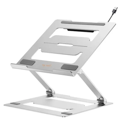 Bild av myWall laptopstativ HT17L, ergonomisk laptophållare för skrivbordet, notebook och MacBook stativ kompatibel 1117 tum, ventilerad hopfällbar, stativhållare bärbar dator