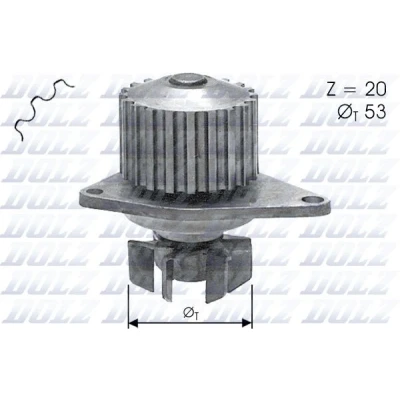 Bild av DOLZ C110 Pompe à eau 20 avec poulie PEUGEOT: 207 3/5 portes, 206 307 CITROËN: Saxo C3 II, I portes