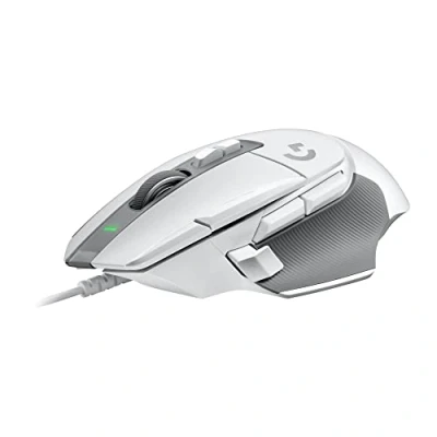 Bild av Logitech G G502 X trådbunden gamingmus med LIGHTFORCE hybrid optisk mekaniska primärbrytare, HERO 25K gaming sensor, kompatibel PC macOS/Windows Vit