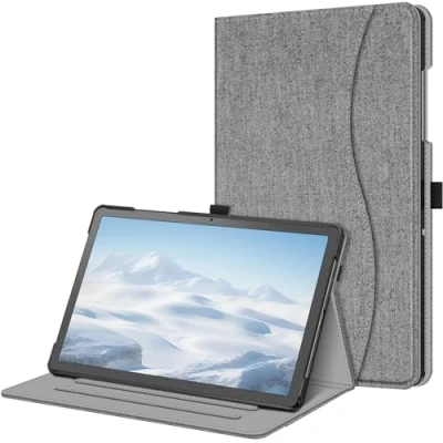 Bild av Fintie fodral för Samsung Galaxy Tab A9 Plus 11 tum 2023, multivinkel folio skyddande dokumentfack och automatisk sömn/väckningsfunktion surfplatta SM X210/X216/X218, grå