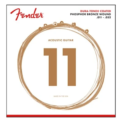 Bild av Fender 860CL Phosphor Bronze Acoustic Guitar Strings Dura Tone® Coated 11 52