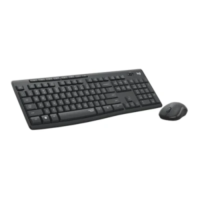 Bild av Logitech MK295 Trådlöst tangentbord och mus med SilentTouch teknik, genvägs knappar, optisk spårguide, nano USB mottagare, fördröjningsfri trådlös anslutning US QWERTY layout, grafit (amerikansk layout)