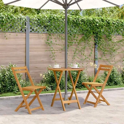Bild av vidaXL Hopfällbart trädgårdsbord 70 cm massivt akaciaträ
