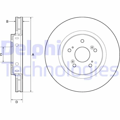 Bild av Bromsskiva DELPHI BG4808C