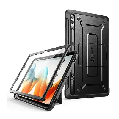 Bild av SUPCASE Fodral för Samsung Galaxy Tab S10 Plus 2024 / S9 2023 12,4 tum, med Inbyggt Skärmskydd, Stöd och Pennhållare, Robust Skydds Skal Hela Kroppen (Svart)