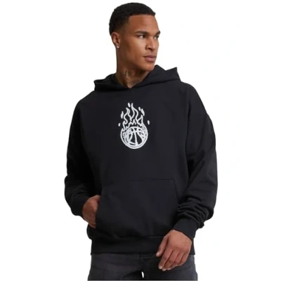 Bild av Mister Tee Upscale herr huvtröja Teamdream Ultraheavy oversize hoodie, med fronttryck, överdimensionerad passform, svart, XS