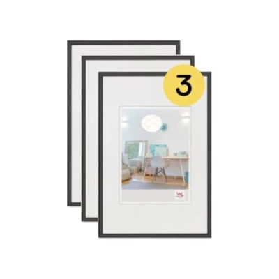 Bild av Walther Design Tavelram svart 13 x 18 cm 3 pack, New Lifestyle plastram KV318B3