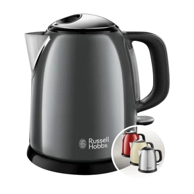Bild av RUSSELL HOBBS 24993 70 Bouilloire Compacte Colours Plus Capacité 1 L Filtre Anti Calcaire Amovible Lavable Gris