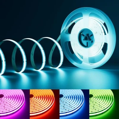Bild av PAUTIX 10M RGB LED remsa, flerfärgad remsa 24 V, 576 lysdioder/m, flexibel för sovrum, gör det själv festdekoration (kontroller och adapter säljs separat)