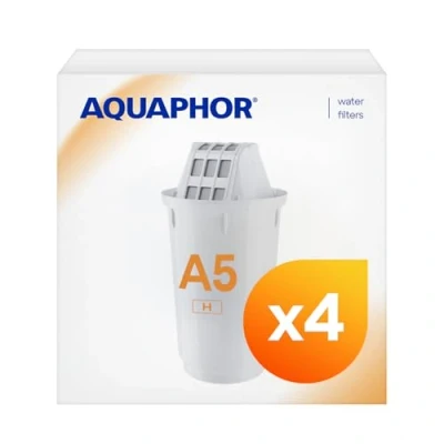 Bild av AQUAPHOR Filterpatron A5 H Pack 4 I Filtrerar kalk och klor samt tungmetaller andra ämnen 350 l klart gott vatten Med AquALEN Technology För bättre mat dryck