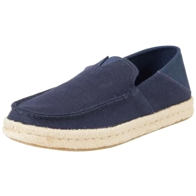 Bild av TOMS Herr Alonso Loafer rep platt, Navy Heritage Canvas/Suede, 7,5 UK, Marinblå arv kanvas mocka, 41 EU