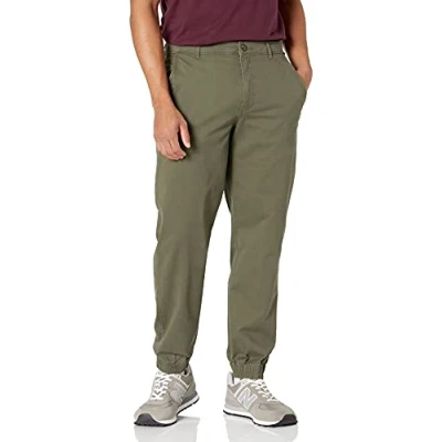 Bild av Amazon Essentials mäns joggingbyxor med rak passform, oliv, X Large