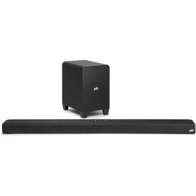 Bild av Polk Audio Signa S4 True Dolby Atmos Soundbar med trådlös subwoofer, 3.1.2 soundbarsystem, HDMI eARC, Bluetooth, AUX, optisk ingång, svart
