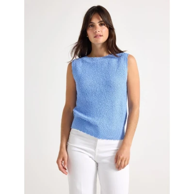 Bild av Lindex WITH BOAT NECK Linne, Storlek: XL, Dusty blue