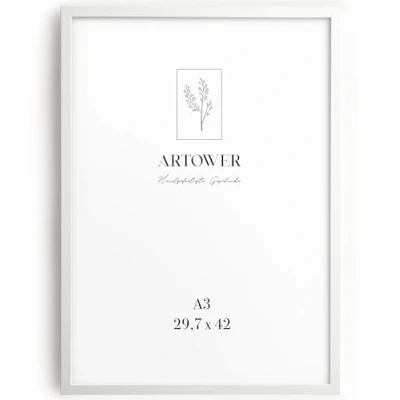 Bild av Artower® Bildram för DIN A3 30 x 42 cm vitt trä tunn ram affischram stor vintage collage Picture Frame White Wood 29,7 Träram affisch äkta