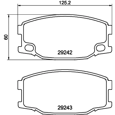 Bild av HELLA 8DB 355 005 571 Jeu de plaquettes frein préparé pour indicateur d&#039;usure MITSUBISHI: Canter 6.Generation
