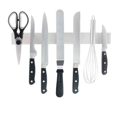 Bild av cocovibes knivlist magnetisk utan borrning 40 cm, rostfritt stål, för limning, extra stark magnet knivar, köksredskap, verktyg, nycklar