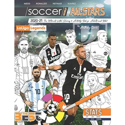 Bild av Soccer World All Stars 2020 21: La Liga Legends edition: The Ultimate Futbol Coloring, Activity and Stats Book for Adults Kids: 7