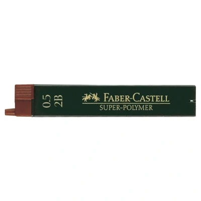 Bild av Faber Castell 721409 Finmine Super Polymer, Hårdhjul 2B, 0,5 mm, 12 stycken