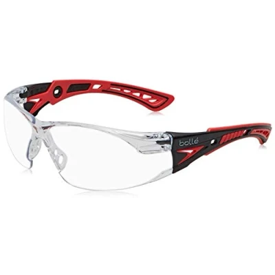 Bild av Lunettes Rush Branche bi matières noir/rouge occulaire PC incolore durci et anti buée PLATINUM
