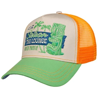 Bild av Stetson Tiki Lounge Trucker Keps Damer/Herrar curved brim cap basebollkeps snapback med skärm, Snapback, skärm Sommar Vinter Vår Höst One Size orange