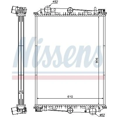 Bild av Kylare, motorkylning NISSENS 614400