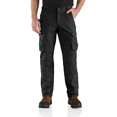 Bild av Carhartt Herr Steel Rugged Flex Relaxed Fit Double Front Cargo arbetsbyxa, Svart, 42W / 30L