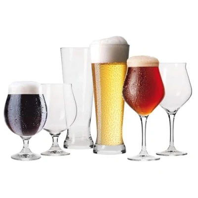Bild av KROSNO Ölprovsmakningssats Förpackning med 6 2x 420 ML 4x 500 Bryggerikollektion Perfekt för hem, restauranger och fester Kan diskas i diskmaskin