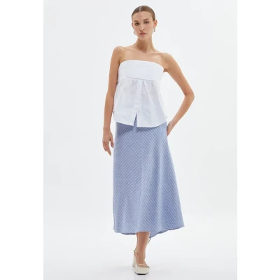 Bild av Koton Medium RISE A LINE Maxikjol, Storlek: 36, Blue